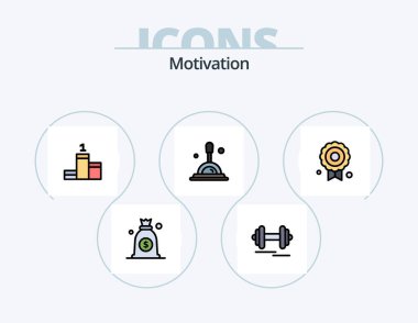 Motivation Line Filled Icon Pack 5 Icon Design. . security. plant. shield. race