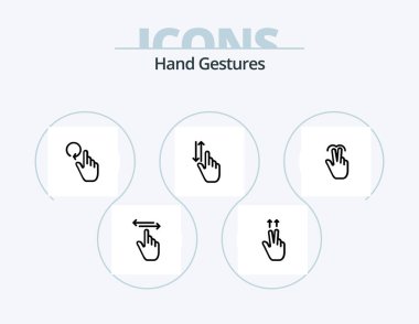 Hand Gestures Line Icon Pack 5 Icon Design. . touch. finger. magnification. gestures