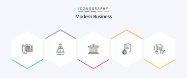 Modern Business 25 Line icon pack including business. leadership. money. finance
