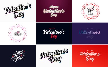 I Love You hand-drawn lettering with a heart design. suitable for use in Valentine's Day designs or as a romantic greeting