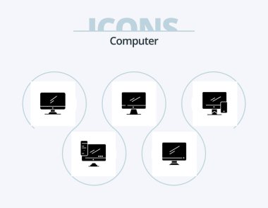 Computer Glyph Icon Pack 5 Icon Design. . . imac. mobile. device