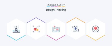Design Thinking 25 Flat icon pack including file. document. processing. multimedia. tutorial