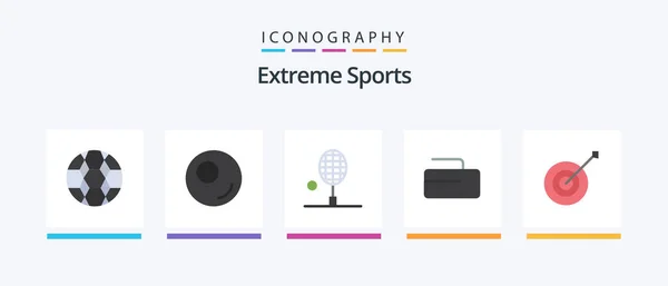 Sport Flat Icon Pack Including Trophy Collection Table Tennis Archery — Stok Vektör