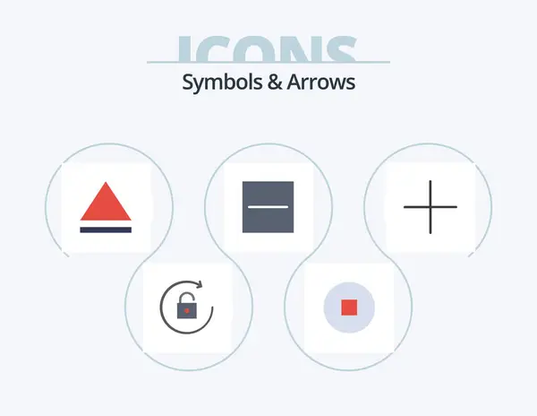Symbols Arrows Flat Icon Pack Icon Design Hide — Vettoriale Stock