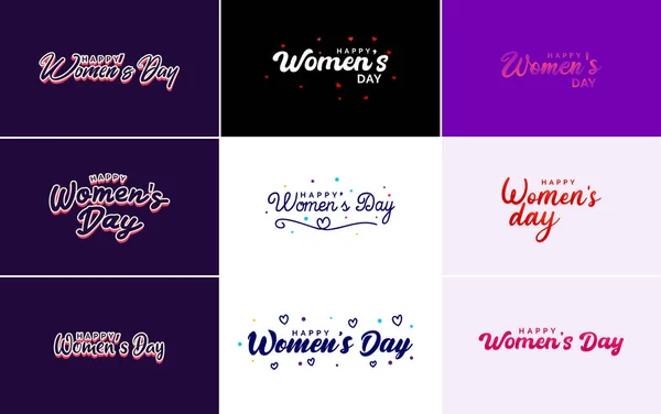 International Women Day Banner Template Gradient Color Scheme Feminine Symbol — Stok Vektör