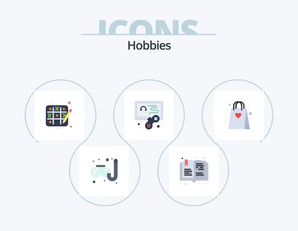 Hobbies Flat Icon Pack Icon Design Hobby Hobbies Hobbies Game — Stock Vector