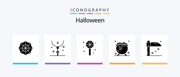 Halloween Glyph Icon Pack Including Holiday Candy Halloween Halloween Creative — vektorikuva