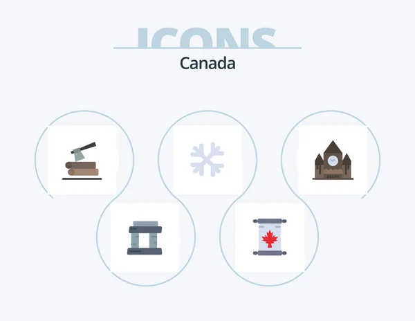 Canada Flat Icon Pack Icon Design Government Canada Log Canada — 스톡 벡터