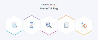 Design Thinking 25 Flat icon pack including . picker. eye. dropper. layers
