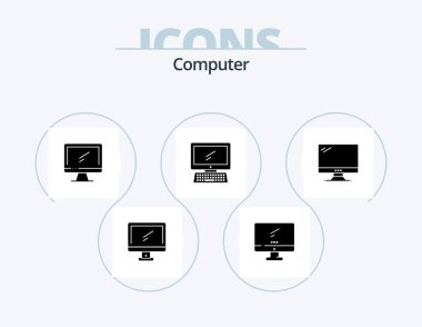 Computer Glyph Icon Pack 5 Icon Design. .