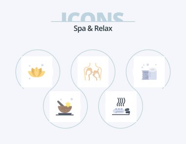 Spa And Relax Flat Icon Pack 5 Icon Design. woman. sexy. spa. health. tree