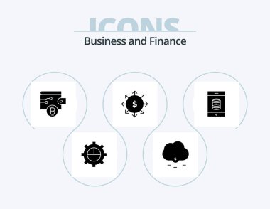 Finance Glyph Icon Pack 5 Icon Design. . mobile. money. bank. finance
