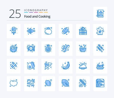 Food 25 Blue Color icon pack including food. food. vegetable. vegetables. green