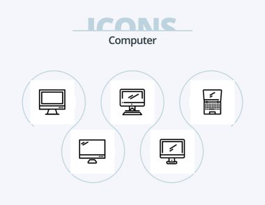 Computer Line Icon Pack 5 Icon Design. . keyboard.