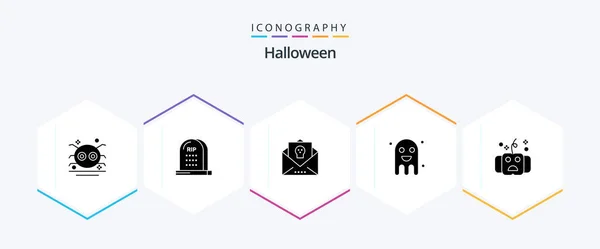 Halloween Glyph Icon Pack Including Festival Celebration Halloween Horror Halloween — Stock Vector