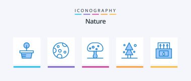 Nature Blue 5 Icon Pack Including nature. camp. poison. adventure. spruce. Creative Icons Design