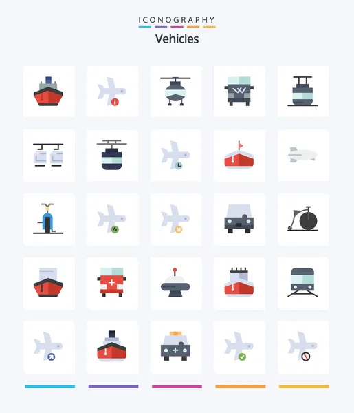 Creative Vehicles Flat Icon Pack Vehicle Transportation Transport Transport Transportation — Image vectorielle