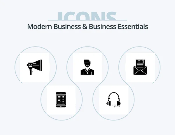Modern Business Business Essentials Glyph Icon Pack Icon Design Megaphone — Stockový vektor