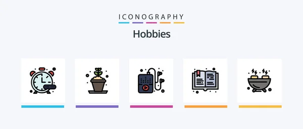 Hobbies Line Filled Icon Pack Including Hobbies Hobbies Tic Tac — Stock Vector