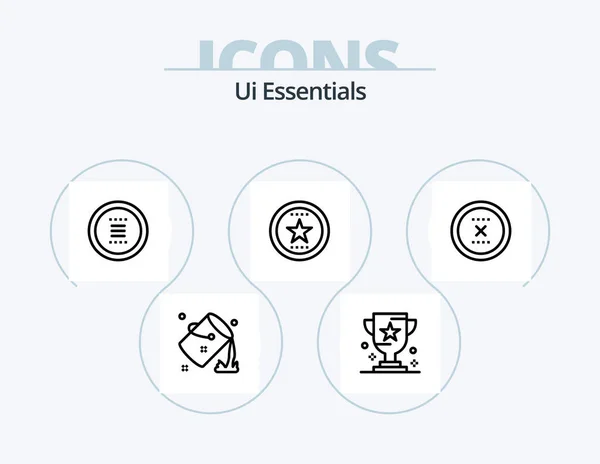 Essentials Line Icon Pack Icon Design Κατεύθυνση Βέλος Διεπαφή Σώσε — Διανυσματικό Αρχείο