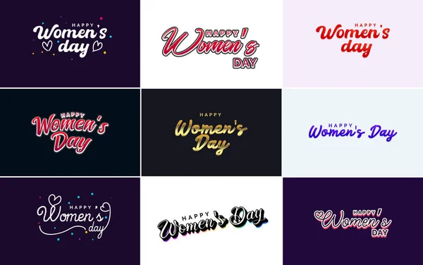 Set Cards International Women Day Logo — Image vectorielle