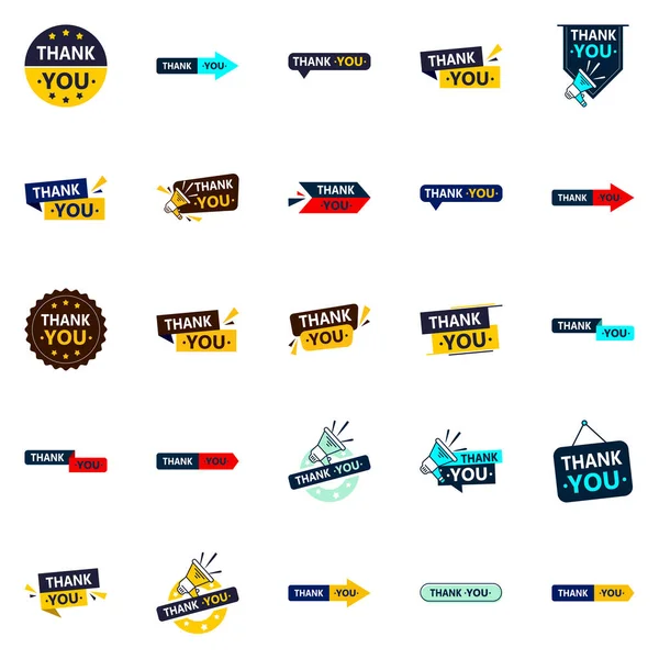 Thank You High Quality Vector Elements Conveying Thanks — Stock vektor