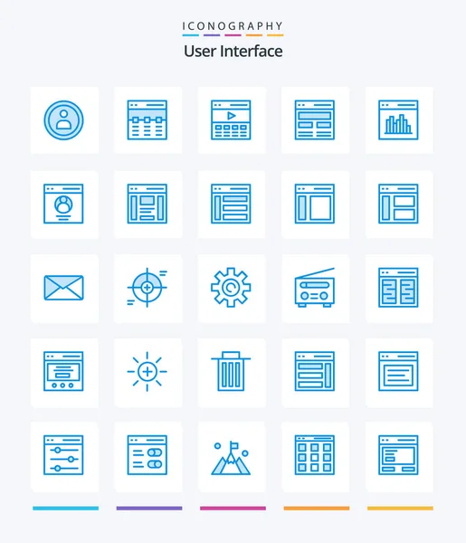 Creative User Interface Blue Icon Pack User Communication Communication Coding — Stockvector
