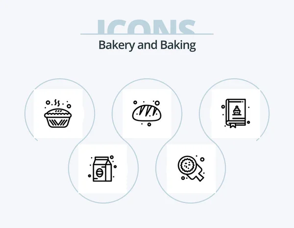 Baking Line Icon Pack Icon Design Cooking Appliance Cook Appliances — ストックベクタ