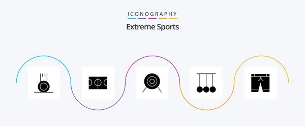 Sport Glyph Icon Pack Including Sport Sport Pants Rings — Archivo Imágenes Vectoriales
