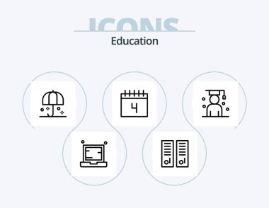 Education Line Icon Pack 5 Icon Design. rain. insurance. outdoors. system. planet