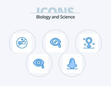 Biology Blue Icon Pack 5 Icon Design. . healthcare. nonsmoking. male. tears