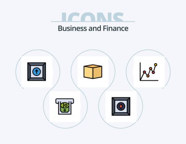 Finance Line Filled Icon Pack 5 Icon Design. . product.