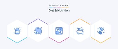 Diet And Nutrition 25 Blue icon pack including healthy. diet. diet. healthy diet. beetroot