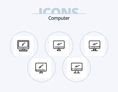 Computer Line Icon Pack 5 Icon Design. . imac.