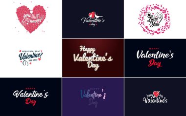 I Love You hand-drawn lettering with a heart design. suitable for use as a Valentine's Day greeting or in romantic designs