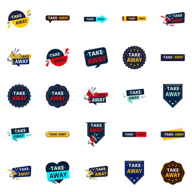 The Take Away Pack 25 Unique Vector Designs for food Outlets and Restaurants