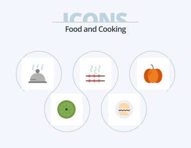 Food Flat Icon Pack 5 Icon Design. . pumpkin. food. halloween. marshmallow