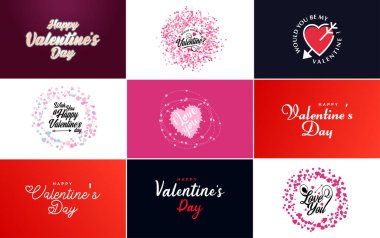 I Love You hand-drawn lettering and calligraphy with a heart design. suitable for use as a Valentine's Day greeting