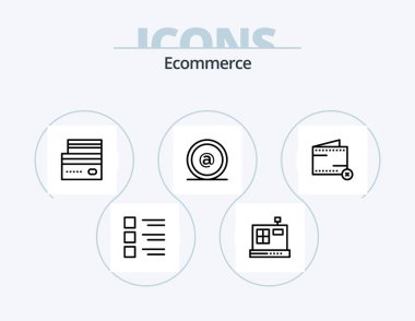 Ecommerce Line Icon Pack 5 Icon Design. address. package. shopping. delivery. approve
