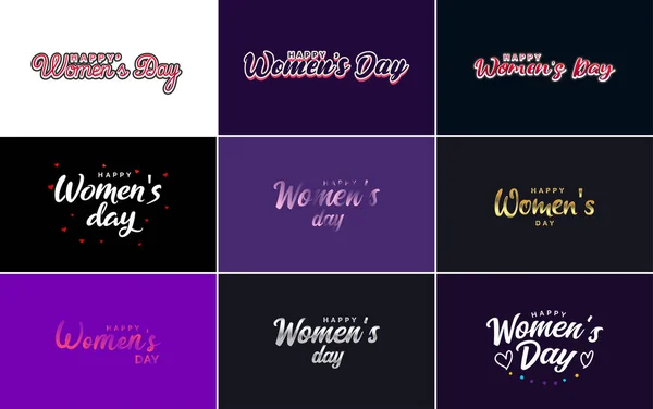 Abstract Happy Women Day Logo Love Vector Logo Design Shades — Stockvector