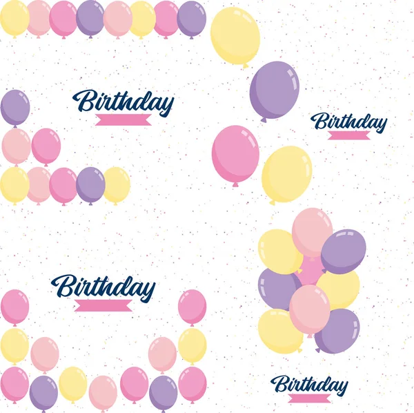 Abstract Background Shining Colorful Balloons Suitable Birthdays Parties Presentations Sales — Vettoriale Stock