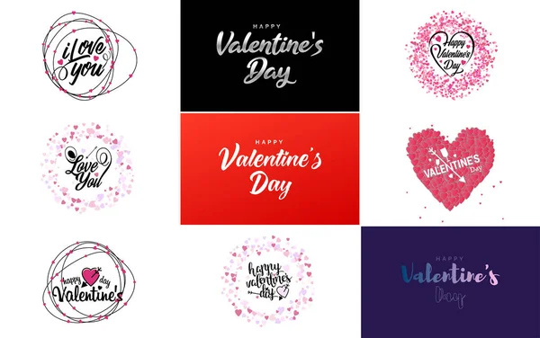 Valentine Valentine Holiday Lettering Greeting Card — Διανυσματικό Αρχείο