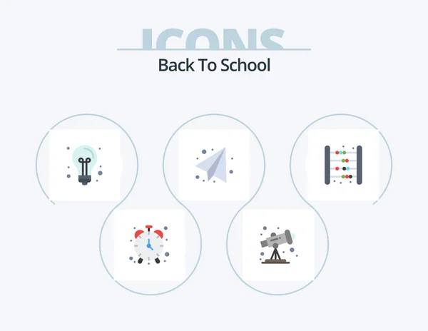 Back School Flat Icon Pack Icon Design Game Baby Creative — Image vectorielle