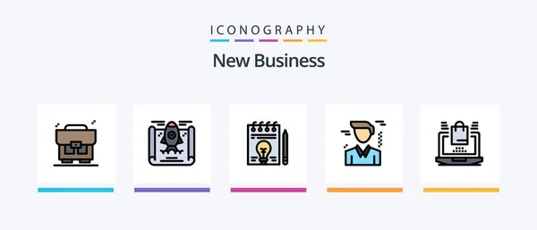 New Business Line Filled Icon Pack Including Money Love Business — Image vectorielle