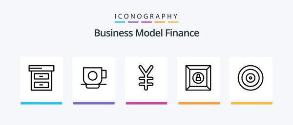 Finance Line Icon Pack Including Finance Yen Currency Creative Icons — Image vectorielle