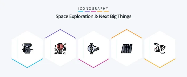Space Exploration Next Big Things Filledline Icon Pack Including Bot — Stock vektor