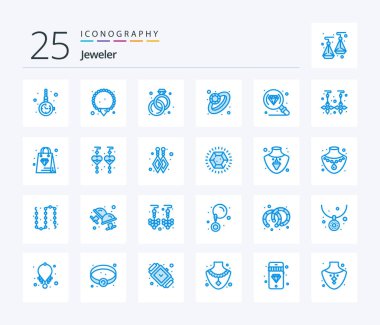 Jewellery 25 Blue Color icon pack including gold. earrings. diamond. drop. jewelry