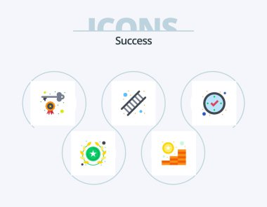 Sucess Flat Icon Pack 5 Icon Design. success. up. achievement. success. career