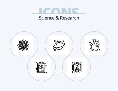 Science Line Icon Pack 5 Icon Design. grow. science. water. lab. burner