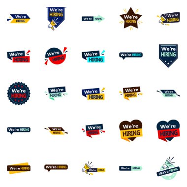 Promote Your Job Opportunities with These 25 Eye catching We're Hiring Vector Elements